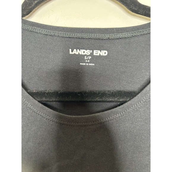 Lands End Women's Black Sleeveless Long Maxi Dress Pockets Size Small 6/8 - Picture 3 of 6